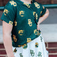Baylor Green Bear Ruffle Pocket Tee