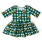 Baylor Plaid Bear 3/4 Sleeve Twirl Bodysuit