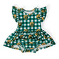 Baylor Plaid Bear Flutter Twirl Bodysuit