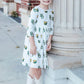 Baylor White Bear 3/4 Sleeve Pocket Twirl Dress