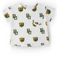 Baylor White Bear Ruffle Pocket Tee
