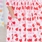 Be Mine 3/4 Sleeve Pocket Twirl Dress