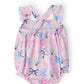 Beachside Bows Ruffle Cross Back Romper