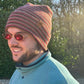 H Stitch Beanie, Multi Color Knit Winter Hats
