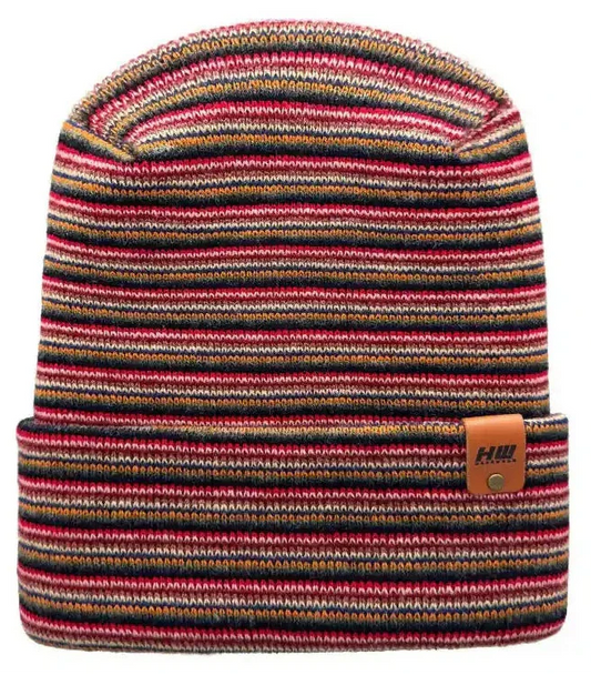 H Stitch Beanie, Multi Color Knit Winter Hats