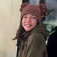 Patented H Stitch Beanie, Double Pom Pom, Multi Color