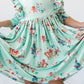 Believe in Your Elf 3/4 Sleeve Ruffle Twirl Dress