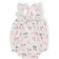 Berries & Bows Ruffle Cross Back Romper