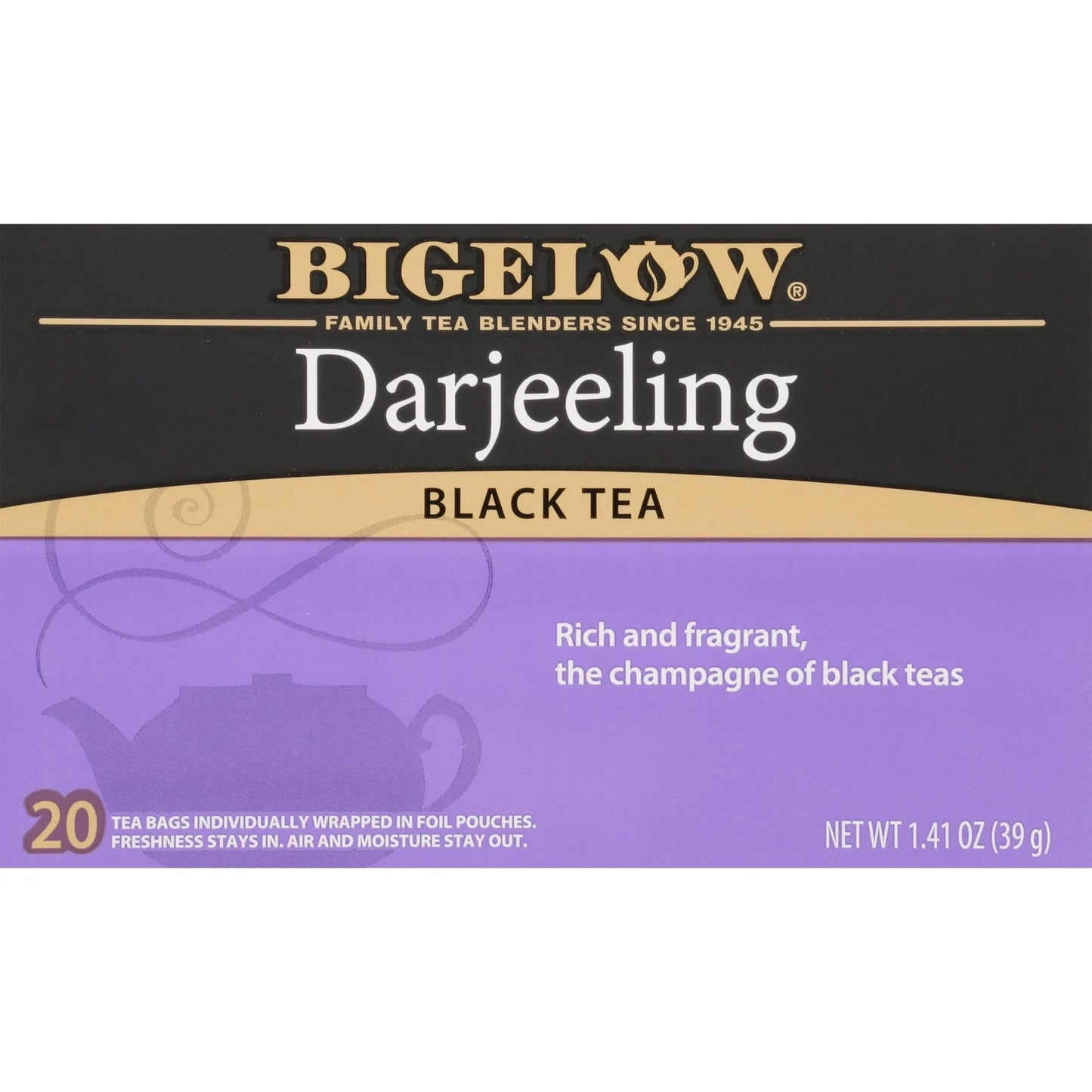 Bigelow Tea Darjeeling Black Tea, Case of 6, 20 Bags Each