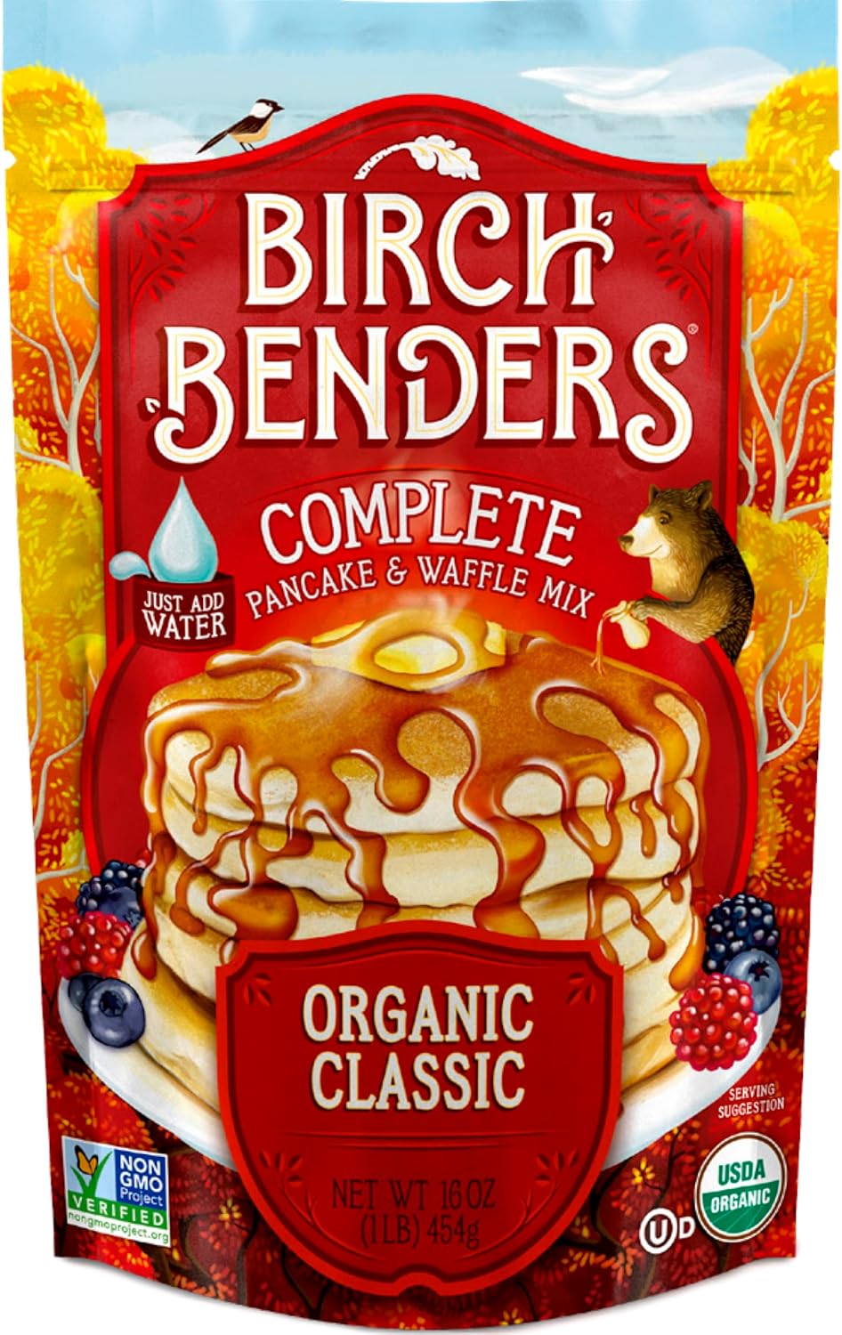 Birch Benders Classic Pancake & Waffle Mix, Case of 6, 16 Oz. Each