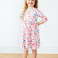 Birthday Girl 3/4 Sleeve Pocket Twirl Dress