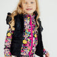 Black Checker Puffer Vest