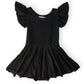 Black S/S Twirl Leotard