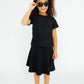 Black Scrunchy Twirl Skort