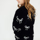 Black/Coconut Bow Cozy Cardigan