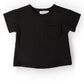 Black Ruffle Pocket Tee