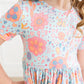 SALE Blue Retro Unicorns S/S Pocket Twirl Dress