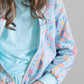 SALE Blue Retro Unicorns Satin Jacket