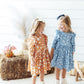 Bluebell 3/4 Sleeve Ruffle Twirl Dress