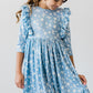 Bluebell 3/4 Sleeve Ruffle Twirl Dress