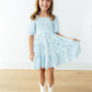 Blueberry Kisses Smocked Ruffle Dress