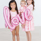 Blushing Bows 3/4 Sleeve Twirl Bodysuit