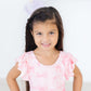 Blushing Bows S/S Flutter Sleeve Leotard