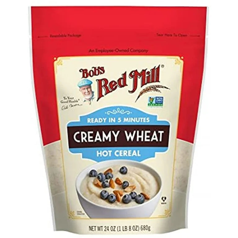 Bob's Red Mill Creamy Hot Cereal, Wheat Farina, 24 oz, Pack of 4