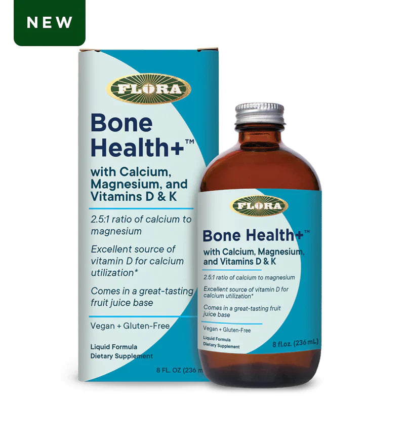 Flora Bone Health Liquid, Plant-Based Mineral Support, 8 fl oz