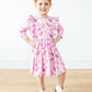 Boot Scootin' 3/4 Sleeve Ruffle Twirl Dress