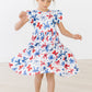 Born to Sparkle Flutter Sleeve Twirl Dress