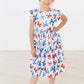 Born to Sparkle Flutter Sleeve Twirl Dress