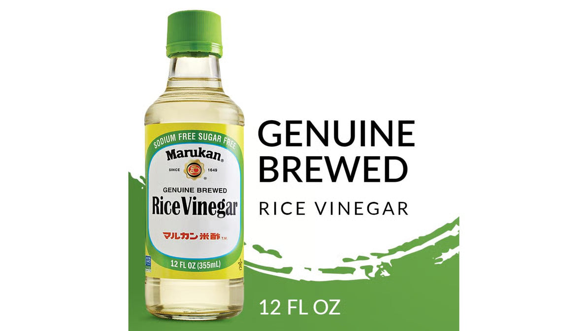 Marukan Genuine Brewed Premium Rice Vinegar, 12 fl oz, Pack of 6