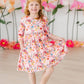 SALE Bouquet Beauty 3/4 Sleeve Pocket Twirl Dress