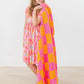 Bright Pink/Orange Checker Cozy Blanket