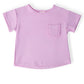 Bright Lilac Ruffle Pocket Tee
