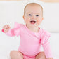 Bubblegum Pink L/S Flutter Bodysuit