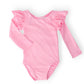 Bubblegum Pink L/S Flutter Sleeve Leotard