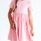 Bubblegum Pink S/S Pocket Twirl Dress