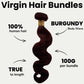Burgundy Body Wave 100% Human Hair Bundles