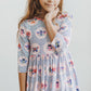 Butterfly Effect 3/4 Sleeve Pocket Twirl Dress