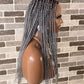 Knotless (Salt and pepper) Full lace wig