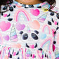 Peace, Love & Pandacorns 3/4 Sleeve Pocket Twirl Dress