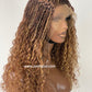 Wet And Wavy 100% Human Hair Knotless Braid Wig, HD Full Lace,