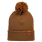 HAAKWEAR PomPom Beanie - Made in USA - Camel Brown