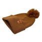 HAAKWEAR PomPom Beanie - Made in USA - Camel Brown