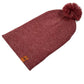 HAAKWEAR PomPom Beanie - Made in USA - Rusty burgundy