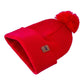 HAAKWEAR Traditional PomPom Beanie - Made in USA - Scarlet Red