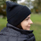HAAKWEAR Traditional Silent Cuffed Beanie, Midnight Black
