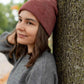 HAAKWEAR Traditional Silent Cuffed Beanie, Rusty Burgundy